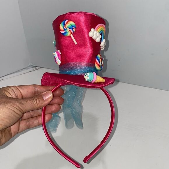 Halloween Candy Headband Top Hat One Size Pink - Picture 3 of 8